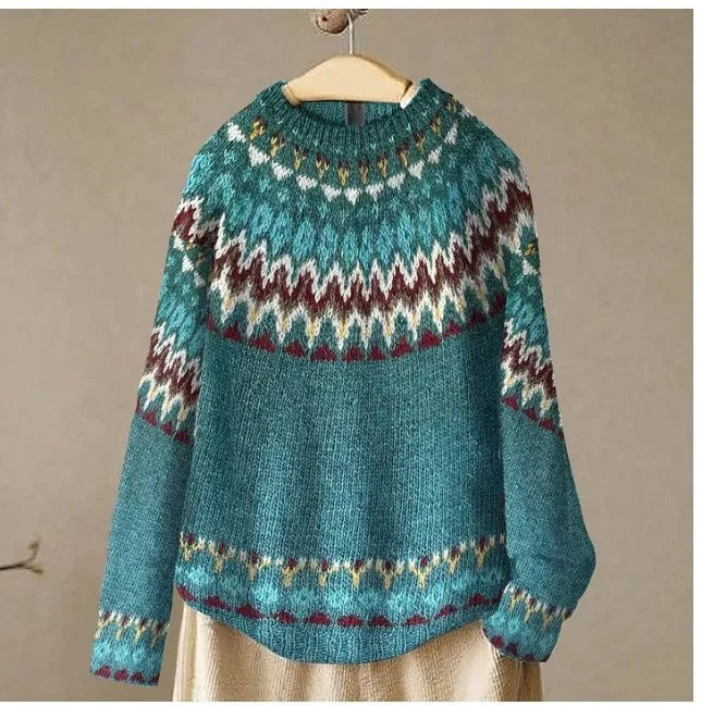 R&B | Nordisk Strickpullover Weiche Wollmischung Gemütliche Eleganz
