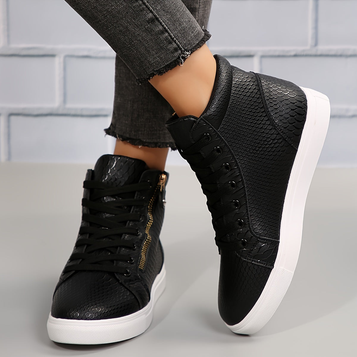 R&B | Einfache Lässige Sneakers mit Reißverschluss