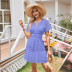 R&B | Kleid aus hohler Spitze mit V-Ausschnitt