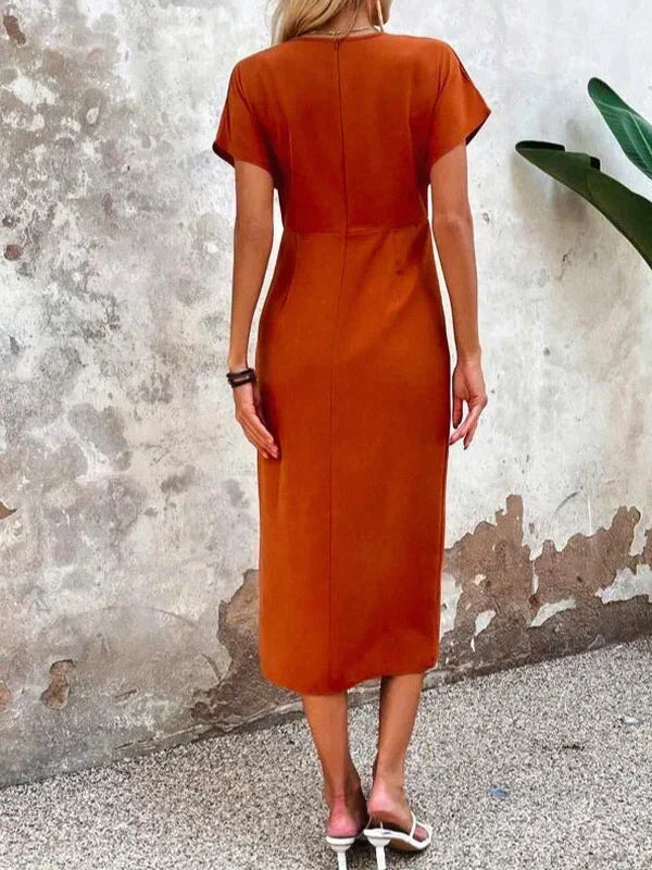 EB | Damen Midikleid mit V-Ausschnitt