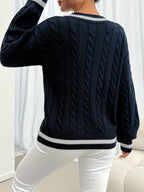 R&B | Kabelstrickpullover mit Zarten Details