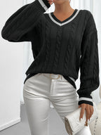 R&B | Kabelstrickpullover mit Zarten Details