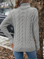 R&B | Kabelstrick Damen Rollkragenpullover