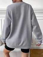 R&B | Sweatshirt mit Gesichtsdruck Baumwolle Künstlerisch und Bequem