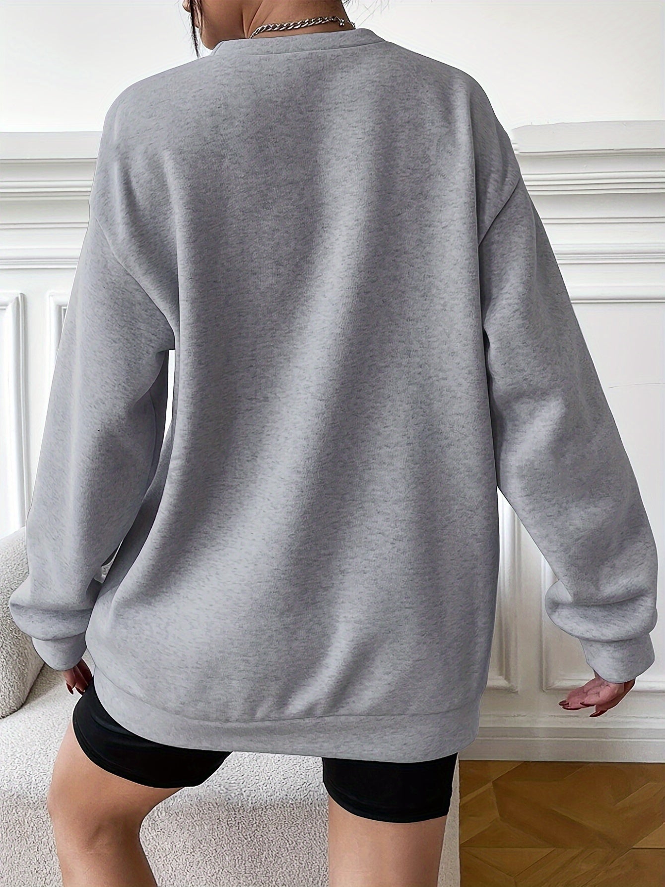 R&B | Sweatshirt mit Gesichtsdruck Baumwolle Künstlerisch und Bequem