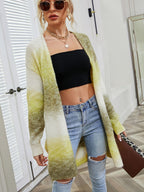 R&B | Engel Flügel Vollgröße Gefütterte Offene Vorderansicht Gradient Cardigan