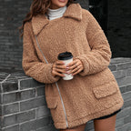 R&B | Sherpa-Jacke mit Reverskragen für Frauen