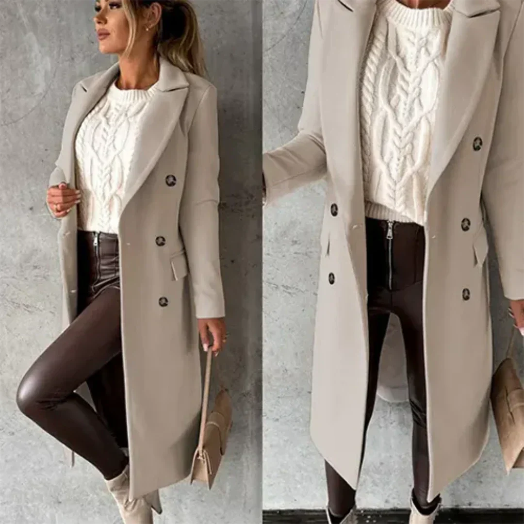 R&B | Damen Warme Trench Mantel Winter
