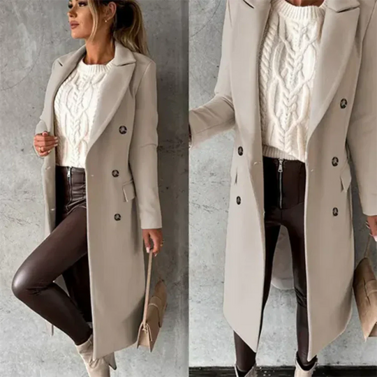 R&B | Damen Warme Trench Mantel - Winter