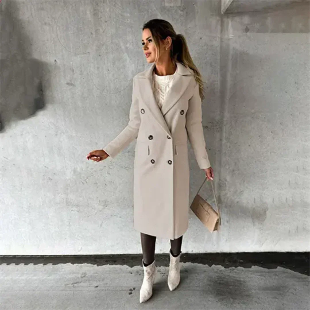 R&B | Damen Warme Trench Mantel Winter