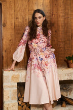 R&B | Midi Hemdkleid mit Blumendruck