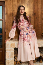 R&B | Midi Hemdkleid mit Blumendruck