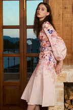 R&B | Midi Hemdkleid mit Blumendruck