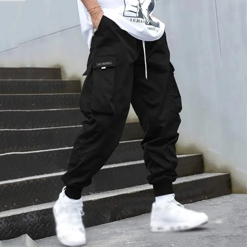 R&B | Herren Schwarze Cargo Hose