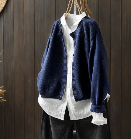 R&B | Cardigan mit Klassischem Knopfdesign