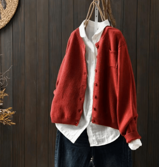 R&B | Cardigan mit Klassischem Knopfdesign