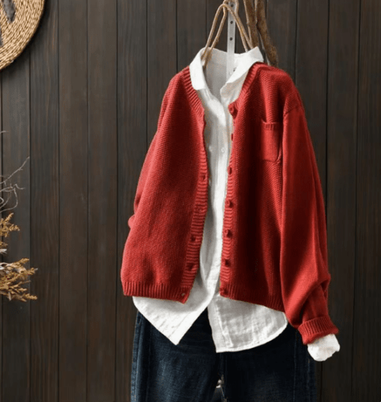 R&B | Cardigan mit Klassischem Knopfdesign