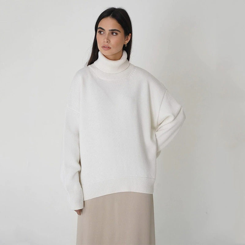 R&B - Weit geschnittener warmer Rollkragenpullover
