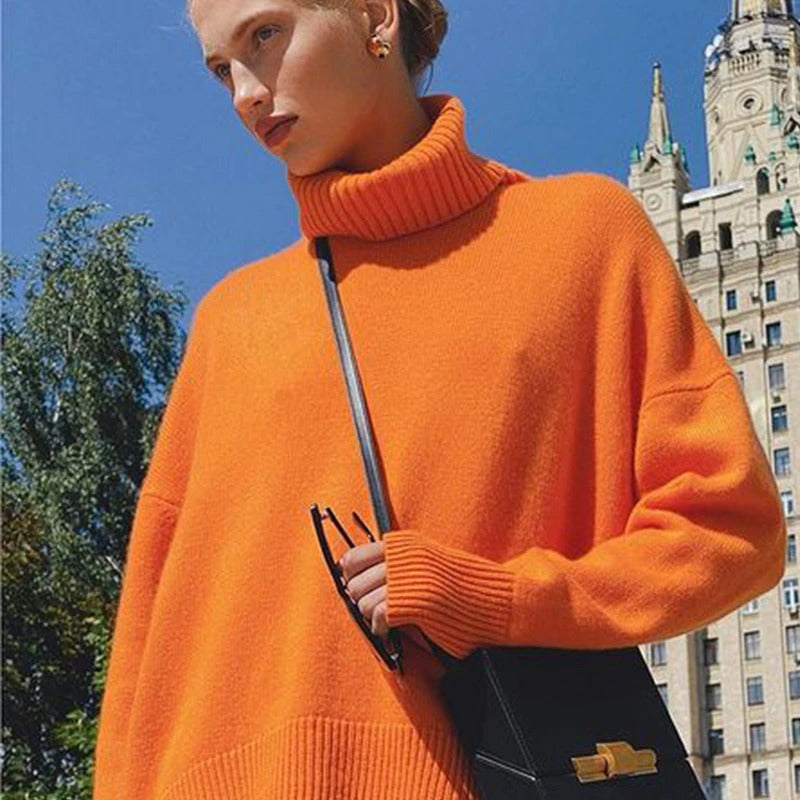 EB - Weit geschnittener warmer Rollkragenpullover