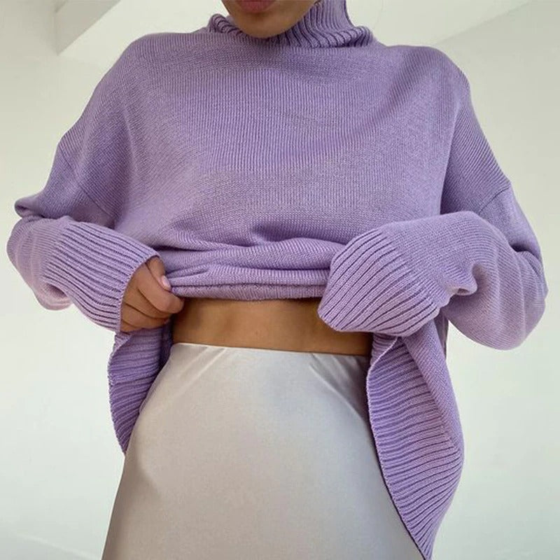EB - Weit geschnittener warmer Rollkragenpullover