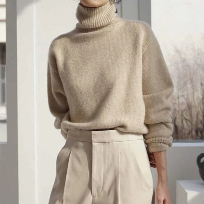 R&B - Weit geschnittener warmer Rollkragenpullover
