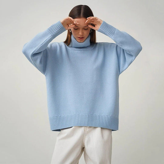 R&B - Weit geschnittener warmer Rollkragenpullover