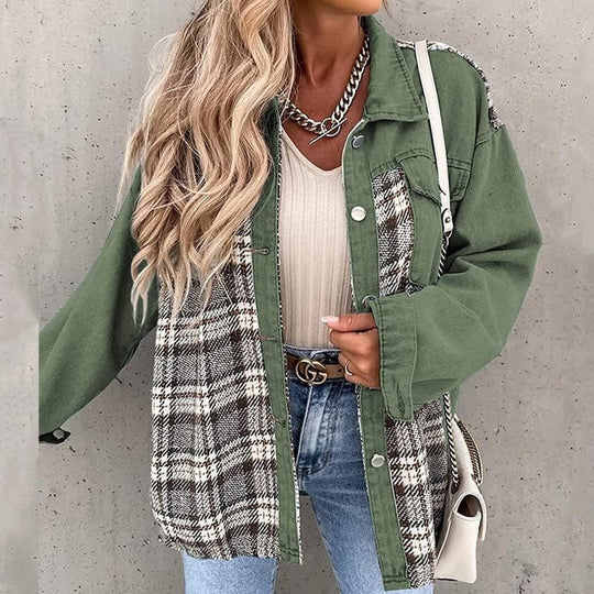 R&B | Shirtjacke - Oversize Passform - Karierte und Einfarbige - Lange Ärmel - Knöpfe