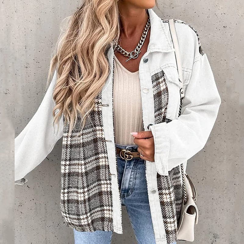 R&B | Shirtjacke - Oversize Passform - Karierte und Einfarbige - Lange Ärmel - Knöpfe