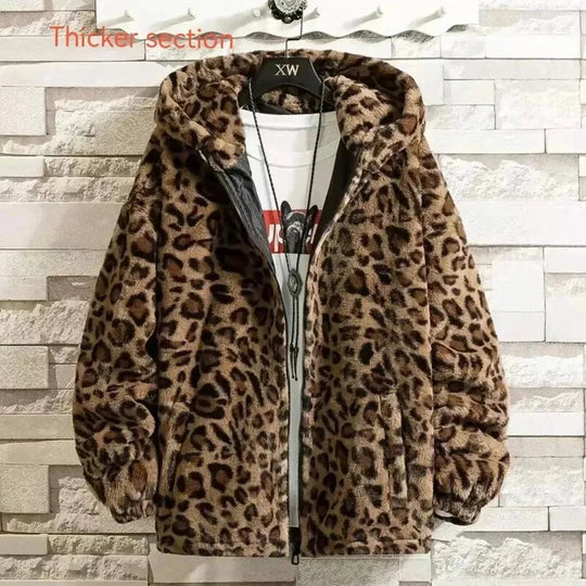 R&B | Freizeit Bedruckte Kapuzen Herren Fleecejacke