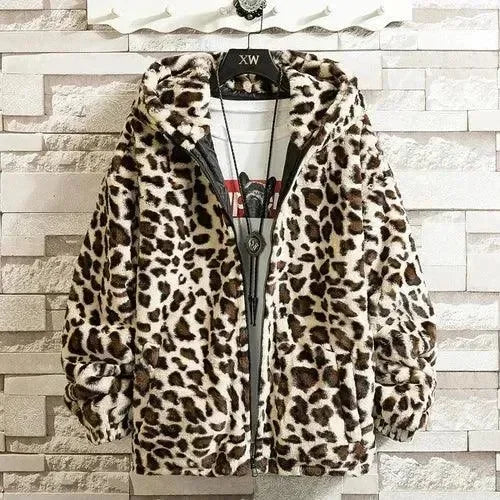 R&B | Freizeit Bedruckte Kapuzen Herren Fleecejacke