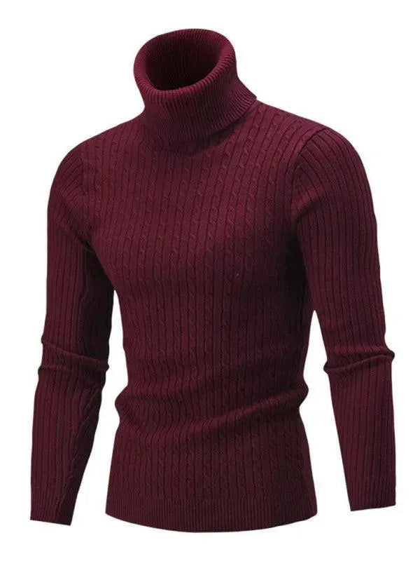 R&B | Enger Stretch Herren Pullover mit Rollkragen