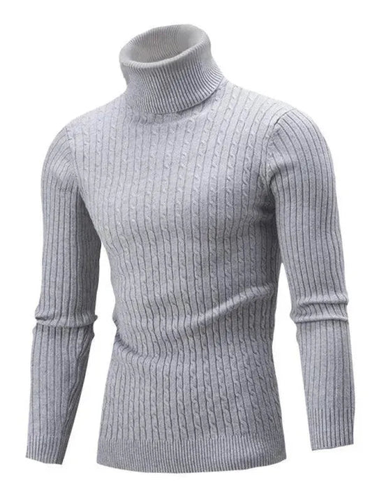 R&B | Enger Stretch Herren Pullover mit Rollkragen