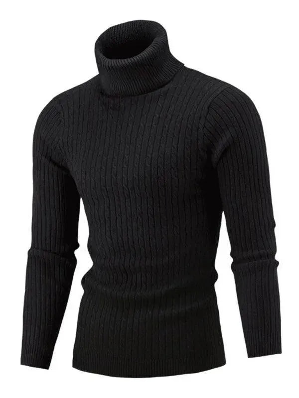 R&B | Enger Stretch Herren Pullover mit Rollkragen
