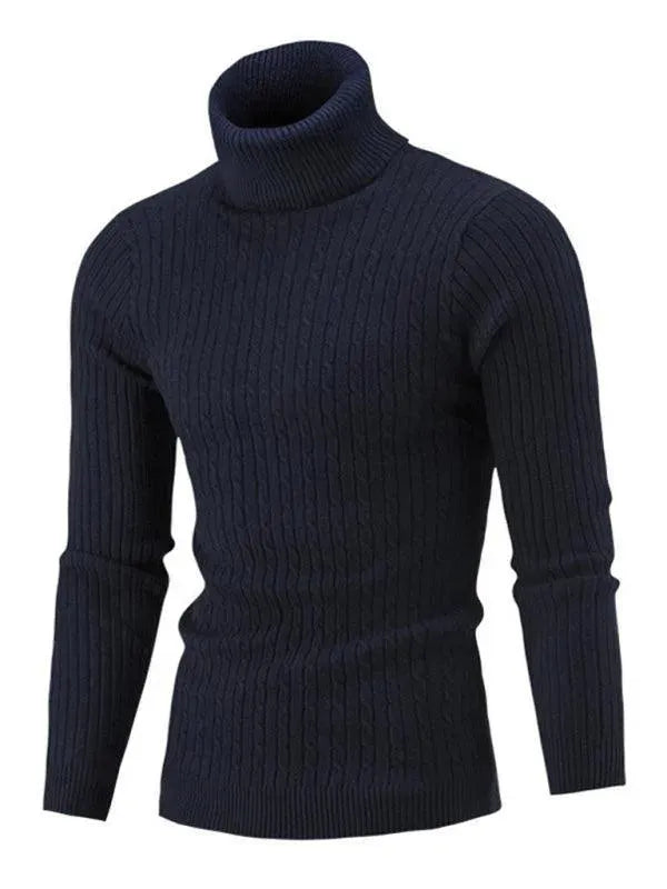 R&B | Enger Stretch Herren Pullover mit Rollkragen