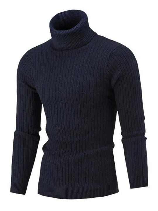 R&B | Enger Stretch Herren Pullover mit Rollkragen