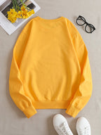 R&B | Lässiges Gelbes Sweatshirt mit Humorvollem Grafikdruck