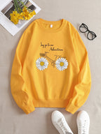 R&B | Lässiges Gelbes Sweatshirt mit Humorvollem Grafikdruck