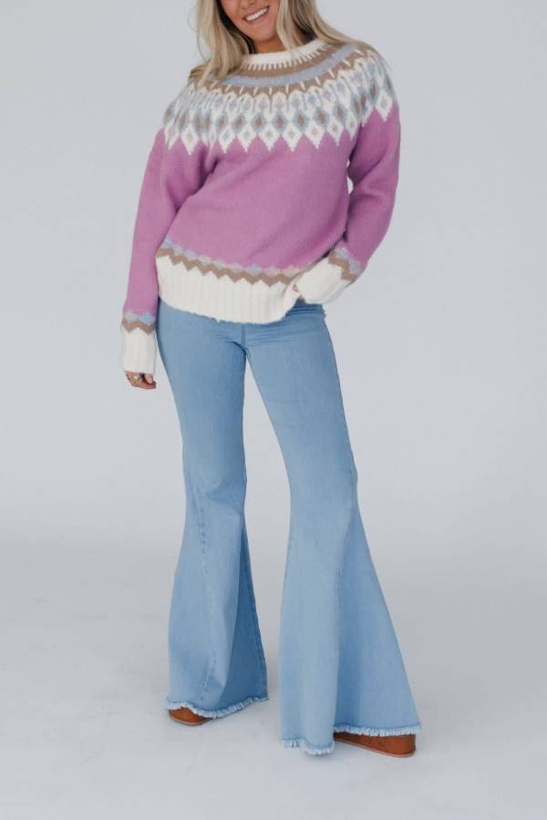 R&B | Weihnachten Verdickter Rundhals Langarm Gestrickter Pullover