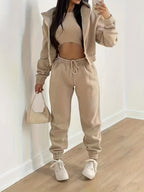 R&B | Kapuzenjacke & Tanktop & Jogginghose Drei Teilige Satz Outfits