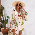 R&B | Kleid mit Blattdruck