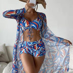 R&B | Dreiteilige Bluse mit hoher Taille und langen Ärmeln mit Kordelzug