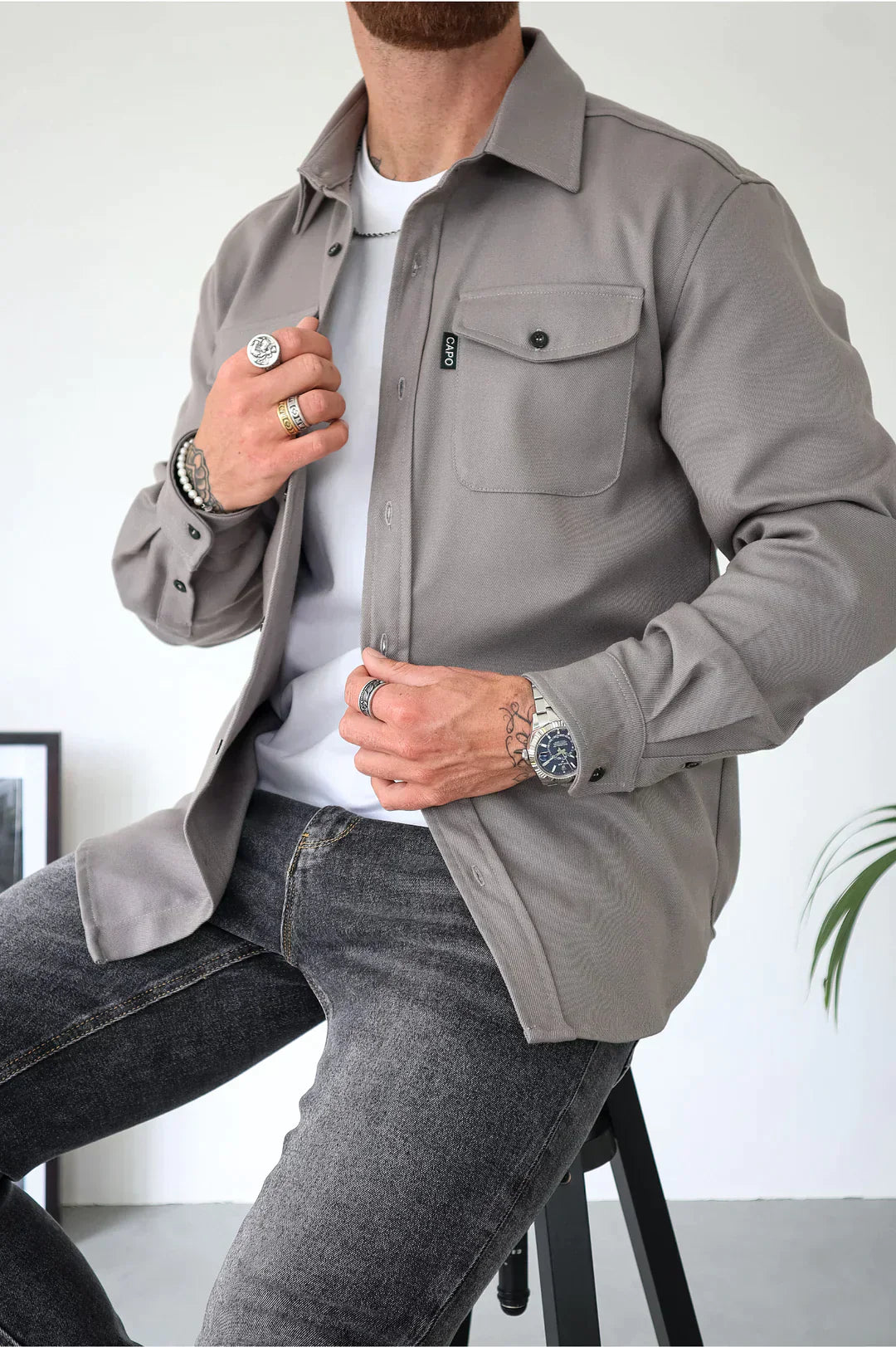 R&B | Premium-Jacke mit Knopfverschluss für Herren Stylische und Bequeme Jacke