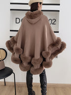 R&B | Oversized Furry Cape Jacke für Frauen