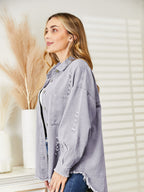 R&B | Zerrissene Rohsaum-Denimjacke