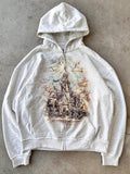 R&B | Weiße Oversized Hoodie mit Druck