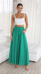 R&B | Hose mit weitem Bein und elastischer Taille