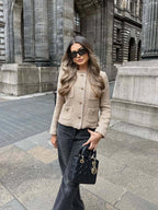 R&B | Tweed Cropped Jacke mit Taschen
