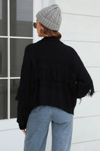 R&B | Fransenbesatz Offene Vorder-Cardigan