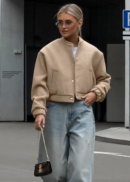 R&B | Luxuriöse Wollflugjacke - Khaki