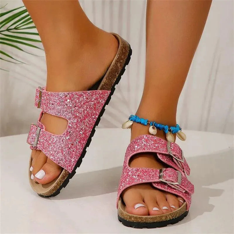 R&B | Slippers mit Doppelter Schnalle